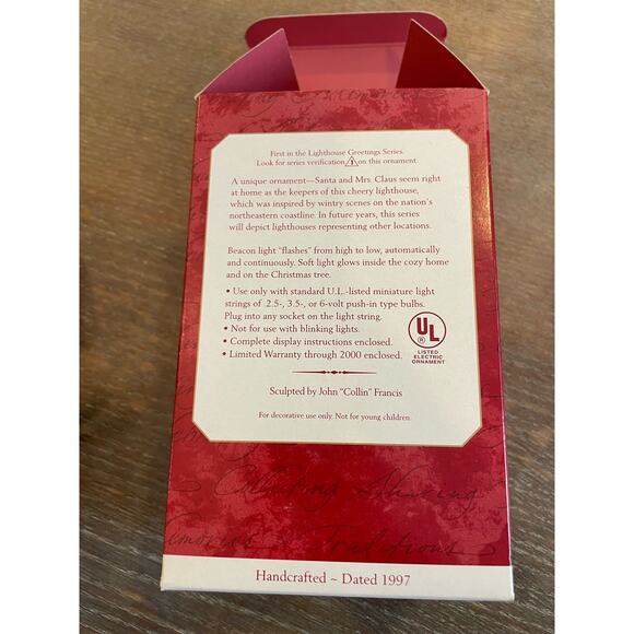 Hallmark Ornament Lighthouse Greetings Magic Collector's Series 1997 - Picture 5 of 5